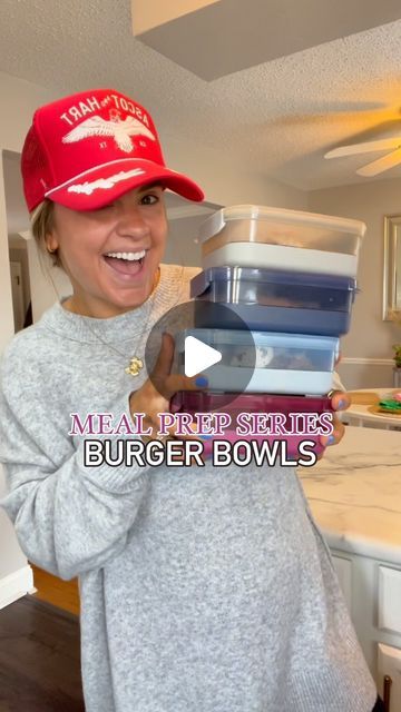 Meal Prep Sauces, Smash Burger Bowl Meal Prep, Burger Bowl Meal Prep, Cheese Burger Meal Prep, Macro Friendly Hamburger Recipes, Burger Bowls Recipe, Burger Bowl, Ground Beef Meal Prep, Macro Friendly Burgers