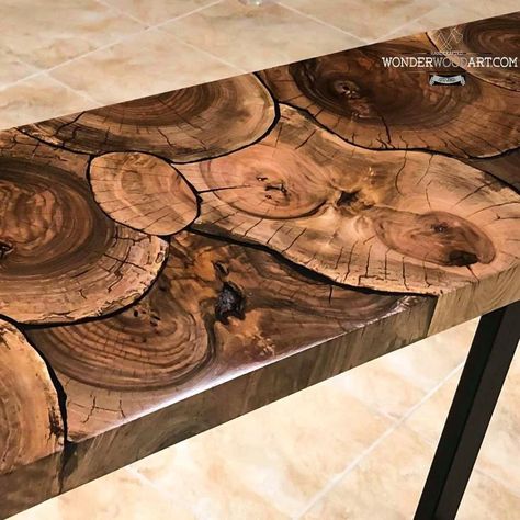 Rh Outdoor, Epoxy Furniture, Dine Table, Epoxy Wood Table, Natural Wood Table, Wood Resin Table, Wood Table Diy, Wood Cookies, Epoxy Table Top