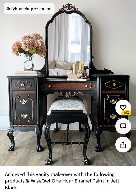 Dark Vanity, Vanity Ideas, Diy Vanity, House Inspo, Vanity, Furniture, Dressing Table