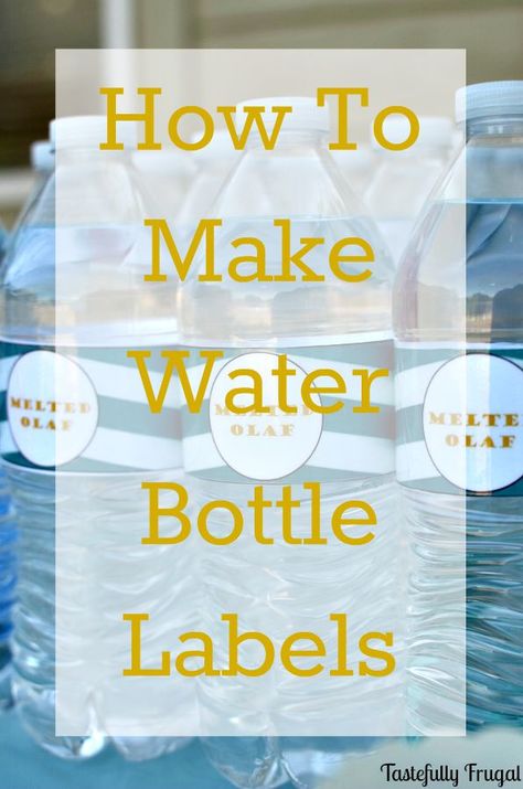 Creative Ramblings | How to Make Water Bottle Labels | http://www.creativeramblingsblog.com Water Bottle Labels Free, Diy Water Bottle Labels, Custom Water Bottle Labels, Personalized Water Bottle Labels, How To Make Water, Water Bottle Labels Wedding, Printable Water Bottle Labels, Water Bottle Labels Template, Wedding Water Bottles