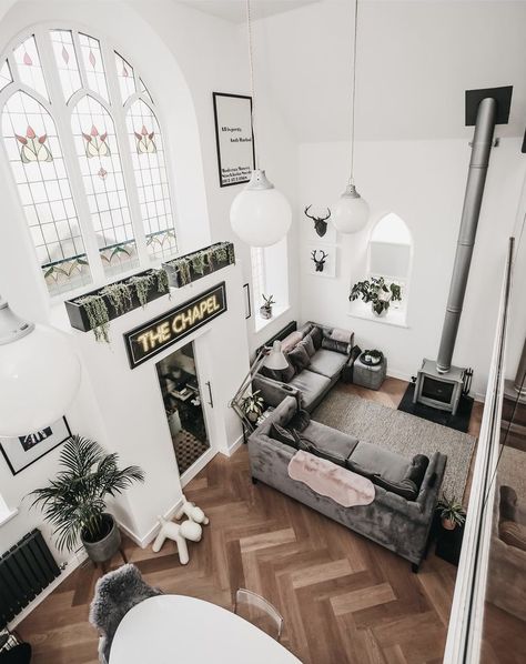 @the_chapel_conversion took on a stunning 1907 Methodist chapel in the North East to convert to their forever home 🏡 If you're looking to take on a unique or ambitious project, check out our guide on church conversions. Converted Chapel Interiors, Church Converted To Home, Converted Chapel Home, Church Conversions Home, Remodeled Churches Into Homes, Chapel Conversion, Converted Church, Chapel Ideas, Church Conversions