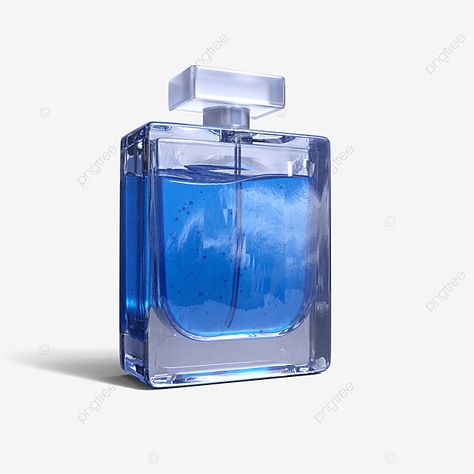 Perfume Png, Blue Perfume Bottle, Square Bottle, Blue Png, Bottle Perfume, Blue Glass Bottles, Blue Perfume, Photoshop Design Ideas, Purple Bag