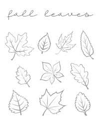 Fall Leaves Printable | Our Kid Things Leaf Drawing Easy, Fall Leaves Drawing, Leaf Printables, Leaves Sketch, Leaves Doodle, Fall Drawings, 타이포그래피 포스터 디자인, Cross Hatching, Leaf Drawing