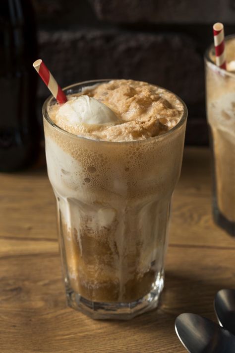 Best Ice Cream Float (Easy Coke Float) - IzzyCooking Coke Ice Cream Float, Ice Cream Float Aesthetic, Coke Float Aesthetic, Cream Soda Float, Ice Cream Soda Floats, Float Drinks, Coke Floats, Classic American Food, Dr Bombay