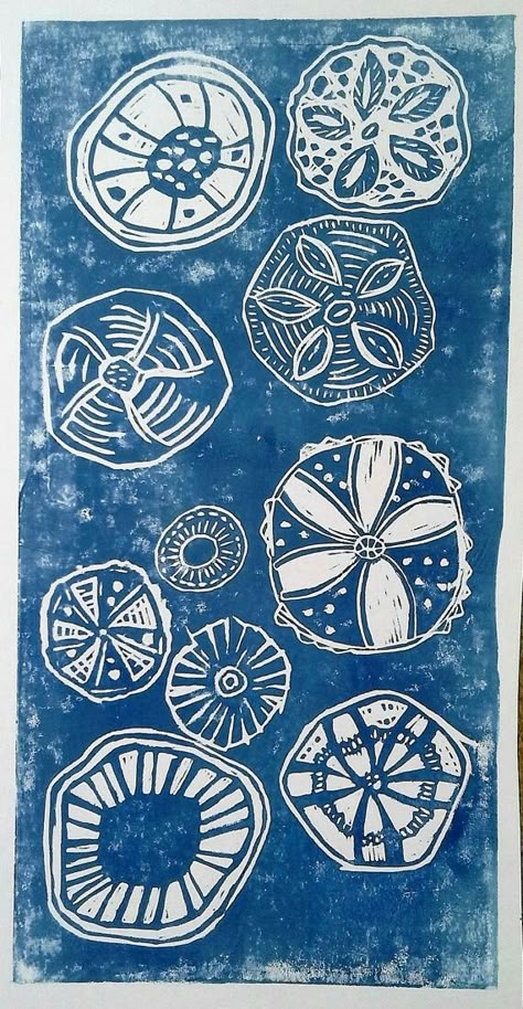 Ocean Sgraffito, Sea Urchin Tattoo, Sea Urchin Drawing, Linoleum Block Printing, Textile Prints Design, Linocut Art, Textile Pattern Design, Fish Design, Lino Print