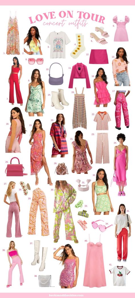 Love on Tour outfits Last Minute Harry Styles Concert Outfits, Harry Styles Outfit Inspo Women, Harry Style Outfits Inspiration, Harry Styles Themed Birthday Party Outfit, Harry Styles Party Outfit, Harry Styles Aesthetic Outfits Women, Harry Styles Themed Party Outfits, Harry Styles Fan Outfits, Abba Concert Outfit Ideas