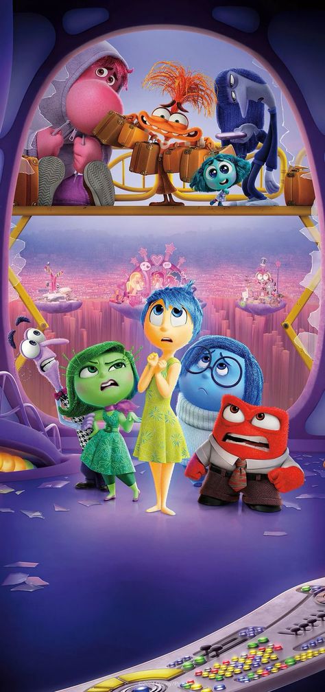 Inside Out Movie Wallpaper, Inside Out Walpapper, Inside Out Movie Aesthetic, Inside Out Pictures, In Side Out 2 Characters, Inside Out Characters Wallpaper, Inside Out 2 Wallpaper Iphone, Vice Versa Wallpaper, Disney Inside Out Wallpaper