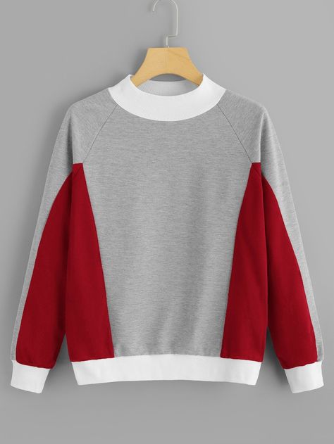 Raglan Sleeve Sweatshirt, Cut Sweatshirts, Round Neck Sweatshirts, Raglan Sleeve, Fashion News, Color Blocking, Autumn Fashion, Round Neck, Mac