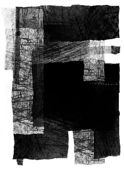 Found Art, Collage Art Mixed Media, Black And White Painting, Contemporary Abstract Art, Black And White Posters, Abstract Drawings, To Infinity And Beyond, Monoprint, Black And White Abstract