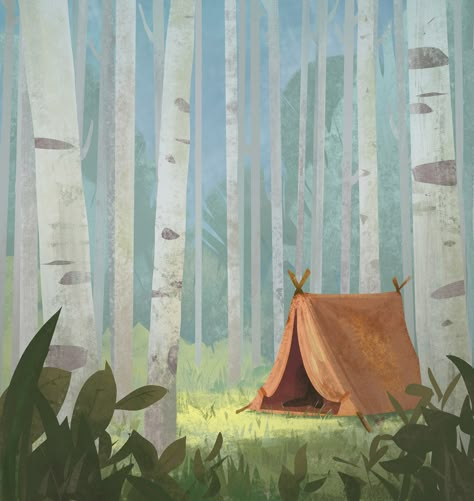 How To Draw Manga, Forest Drawing, Arte Peculiar, Draw Manga, Forest Illustration, Landscape Illustration, Environment Concept Art, Book Illustration, In The Woods