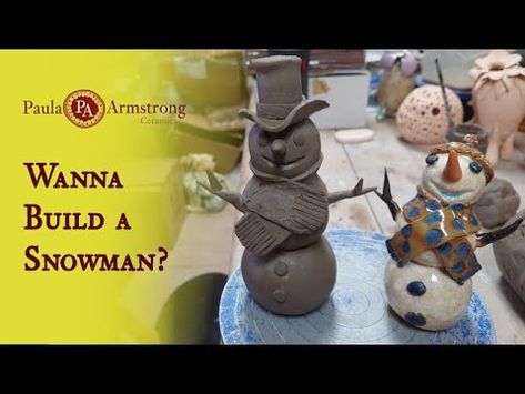 How to make a cute Snowman in clay using pinch pots - YouTube Pumpkin Snowmen, Ceramic Snowman, Make A Snowman, Build A Snowman, Pinch Pots, Cute Snowman, Pottery Ideas, Winter Theme, I Love