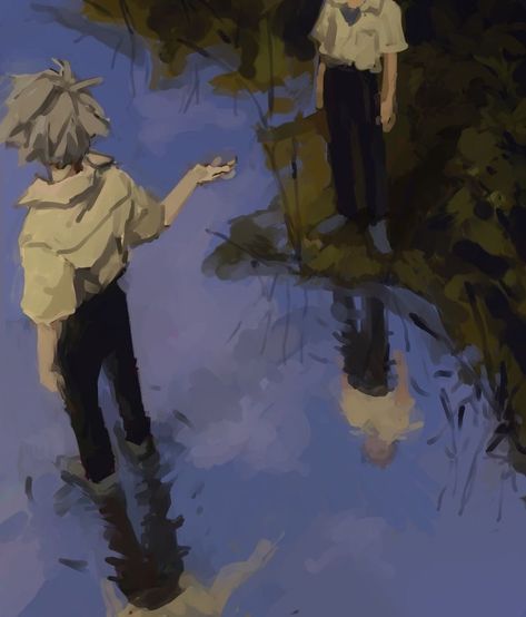 Evangelion Kaworu, Evangelion Art, Neon Evangelion, Arte Inspo, Genesis Evangelion, Neon Genesis, Art Anime, Neon Genesis Evangelion, Pretty Art