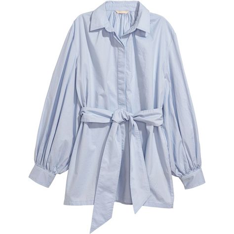 H&M Cotton blouse ($49) ❤ liked on Polyvore featuring tops, blouses, blue blouse, balloon sleeve blouses, wrap tie top, drop-shoulder tops and tie belt Fuzzy Sweater Dress, H&m Blouse, Blouse Casual Fashion, Balloon Sleeve Blouse, Classy Casual, Puff Sleeve Blouse, Cotton Blouse, Blouse Shirt, Fashion Outlet