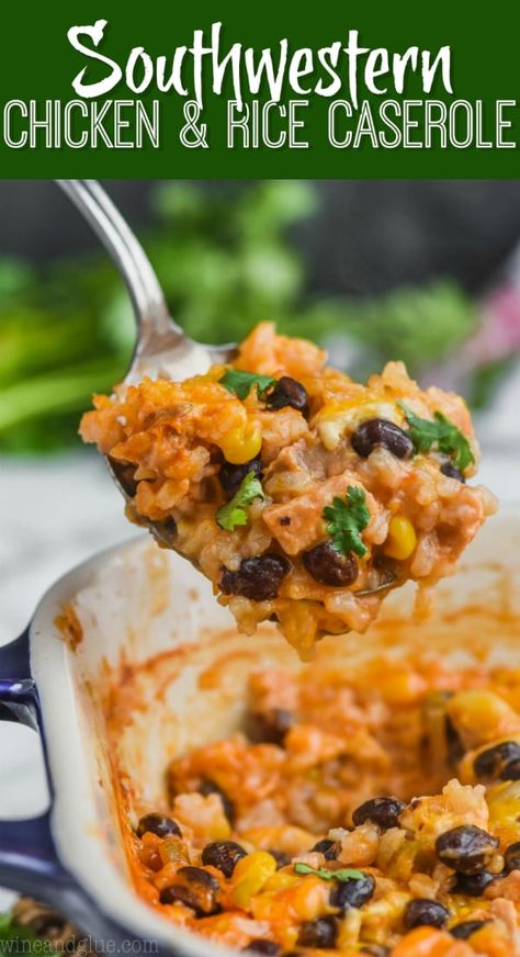 Black Beans And Rice With Chicken, Mexican Rice Casserole Chicken, Chicken Rice Tomatoes Casserole, Mexican Chicken Casserole With Rice, Diced Chicken And Rice Recipes, Chicken Rice And Beans Recipe, Mexican Chicken Rice Casserole, Southwestern Chicken And Rice, Mexican Chicken And Rice Casserole