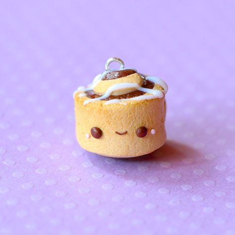 #kawaii #charms #polymer #clay #cinnamon #roll #charm Clay Cinnamon Roll, Animal Clay, Kawaii Clay, Polymer Creations, Clay Kawaii, Fimo Ideas, Charm Ideas, Kawaii Charms, Kawaii Items