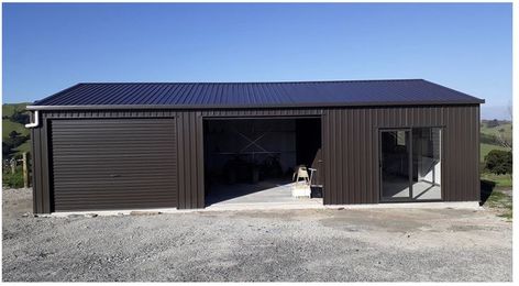 Big Shed, Open Garage, Metal Garage Buildings, Shed House, Big Sheds, Building A Storage Shed, Shed House Plans, Home Gym Garage, Farm Shed