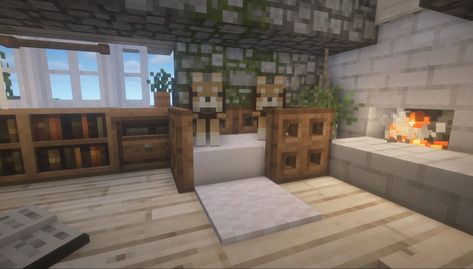 Dog Bed In Minecraft, Minecraft Dog Room Ideas, Doghouse Minecraft Ideas, Minecraft Dog Room, Minecraft Dog Bed Ideas, Cat Bed Minecraft, Bed Minecraft Ideas, Minecraft Pet Room Ideas, Dog Bed Minecraft