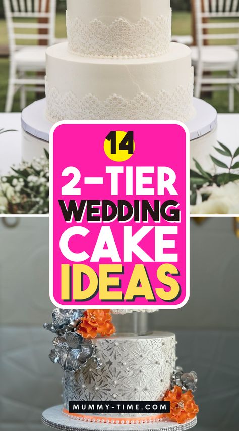 Searching for a unique 2-tier wedding cake? Check out our design ideas that range from whimsical to elegant, perfect for any couple! 🥂💖 These cakes are showstoppers. Don’t forget to save this pin for your wedding inspiration! Small Wedding Cake, 2 Tier Wedding Cakes, Perfect Wedding Cake, Cake Design Ideas, Rose Gold Wedding Cakes, Wedding Cake Images, Wedding Cake Fresh Flowers, Wedding Cake Design, Country Wedding Cakes