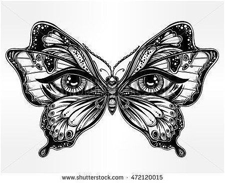 Human Butterfly, Meaningful Wrist Tattoos, Unique Butterfly Tattoos, Tattoo Wolf, Retro Tattoos, Human Eyes, Print Butterfly, Moth Tattoo, Tattoo Girls