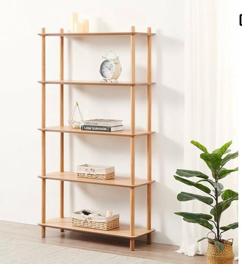 Bookshelf Partition, Minimalist Bookshelves, Dc Apartment, Wood Bookshelf, Open Kitchen And Living Room, Nordic Interior Design, Wood Bookshelves, Wood Book, Wood Bookcase