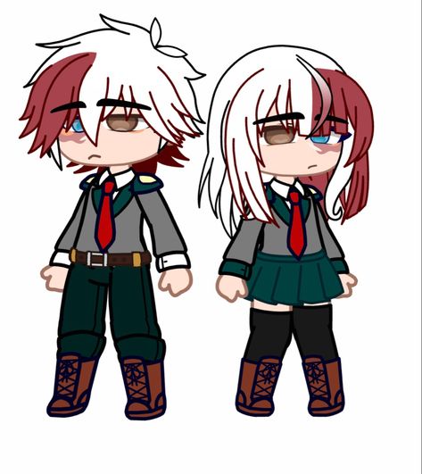 <3❄️🔥 Todoroki Genderbend, Mha Gacha, Gacha Design, Sonic And Amy, Oc Gacha, Gacha Outfits, Gacha Ideas, Gacha Oc, Traje Casual