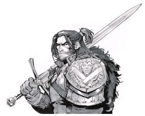 Fighter Sketch, Max Dunbar, Dungeons And Dragons Art, Fantasy Heroes, Dragon Rpg, Knight Art, Dungeons And Dragons Characters, Fantasy Rpg, Medieval Fantasy