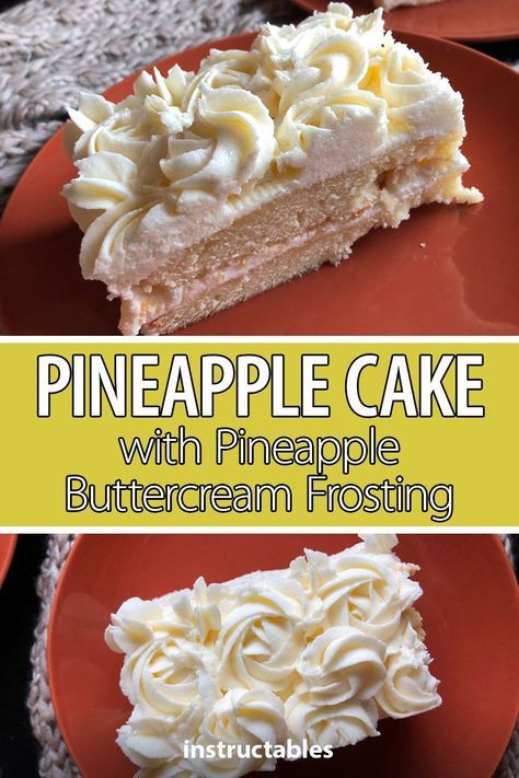 Pineapple Buttercream, Fruit Cake Decoration, Pineapple Frosting, Cake With Pineapple, Pineapple Cake Recipe, Frosting Cake, Cake Buttercream, Dessert Fruit, Pineapple Recipes