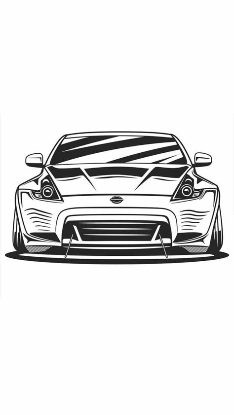 Nissan 370z Drawing, 370z Tattoo, 350z Tattoo, 370z Drawing, 350z Drawing, Jdm Drawing, Gtr Drawing, Nissan Z350, Luxury Cars Audi