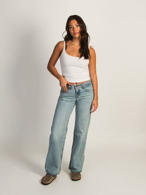 LEVIS LOW LOOSE BLASTED JEAN Straight Leg Jeans Levis, Levis 501 90s Jeans, Levi’s 501 Jeans, Light Washed Jeans Outfit, Levi 501 Jeans Women Outfit, Levis Women Outfits, Levis Jeans Women 501, Mid Rise Jeans Outfit, Levis 501 90s