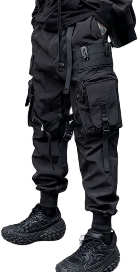 Alternative Fashion Men, Goth Fashion Men, Cargo Pants Aesthetic, Mens Techwear, Cyberpunk Pants, Techwear Pants, Techwear Fashion, Alt Clothes, Aelfric Eden