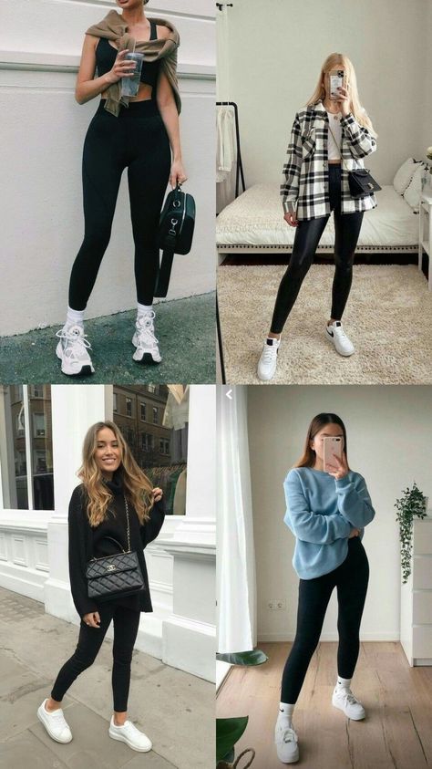 Calça legging Sports Leggings Outfit Casual, Black Leggings Outfit Summer Casual, Outfit Legging Noir, Black Leggings Outfit Winter Casual, Leggings Outfit Summer Casual, Black Leggings Outfit Summer, Sports Leggings Outfit, Black Leggings Outfit Winter, Winter Outfits Casual Leggings