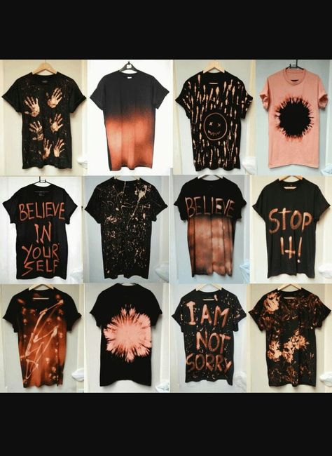 Men Hipster, Dip Dye T Shirts, Bleach Shirt Diy, Bleaching Clothes, Tie Dye Shirts Patterns, Diy Summer Clothes, Diy Tie Dye Shirts, Bleach Shirt, Look Grunge