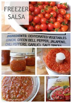 Salsa For Freezing, Fresh Tomato Salsa Freezer, Freezer Salsa Recipe With Fresh Tomatoes, Freezing Salsa, Freezer Salsa, Freeze Salsa, Harvest Foods, Top Appetizers, Kitchen Nostalgia