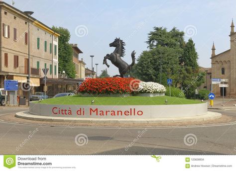 Photo about Ferriari horse monument in the city of maranello, italy. Maranello is a city dedicated to enzo ferrari and ferrari cars in northern italy. Image of culture, europe, 2019 - 123638934 Italy City Aesthetic, Horse Editorial, Maranello Italy, City Editorial, Europe Culture, Italy City, February Challenge, Modena Italy, Enzo Ferrari