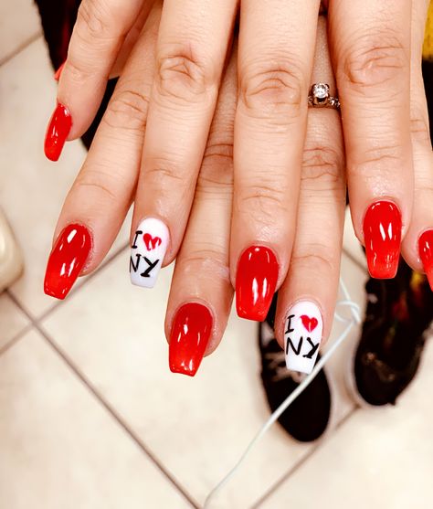 New York City Nails Designs, Nyc Inspired Nails, I Love Ny Nails, New York Nails Designs Nyc, New York City Nails, New York Inspired Nails, Nyc Nails Designs, New York Nails Designs, Marathon Nails