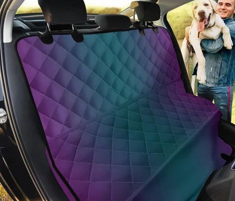 Ombre Teal Purple Car Pet Seat Cover Auto Back Seat Cover Purple Seat Covers, Teal Car, Turquoise Car, Vw Accessories, Waterproof Seating, Teal Ombre, Purple Car, Moisture Hair, Back Seat Covers