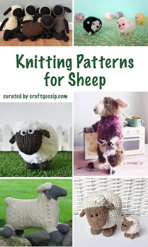 Adorable Sheep Knitting Patterns – Knitting Sheep Knitting Pattern Free, Sheep Knitting Pattern, Fingerless Gloves Knitted Pattern, Chunky Crochet Blanket Pattern, Crochet Sheep, Knit Toys, Chunky Crochet Blanket, Candles Diy, Baby Cardigan Knitting Pattern