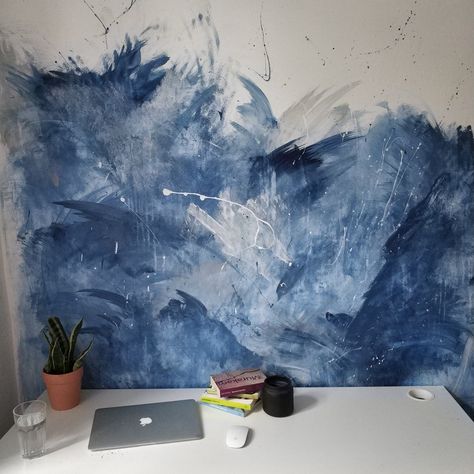 DIY Watercolour wall Watercolor On Walls Diy, Watercolor Wall Paint Diy, Watercolour Mural, Watercolor Mural, Watercolour Wall, Diy Wall Painting, Youth Room, Mural Ideas, Diy Watercolor