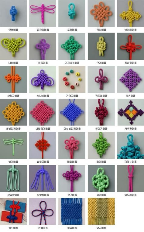 Craft ideas 3443 - Pandahall.com Pola Jaring, Simpul Makrame, Pola Macrame, Hantverk Diy, Types Of Knots, Decorative Knots, Knots Diy, Beading Cord, Basket Pattern