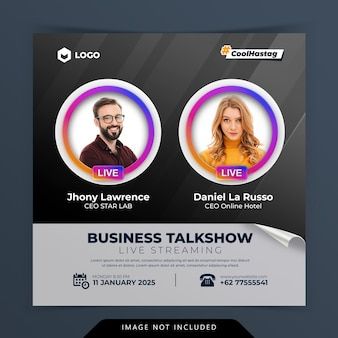 Instagram Live Poster Ideas, Email Marketing Inspiration, Photoshop Design Ideas, Social Media Post Template, Graphic Design Flyer, Free Business Cards, Social Media Banner, Social Media Design Graphics, Ads Creative