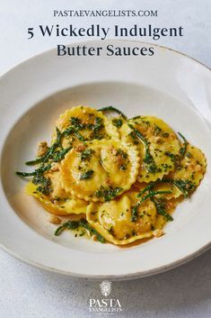 Quick Ravioli Sauce, Brown Butter Sauce For Pumpkin Ravioli, Butter Cream Sauce For Pasta, Recipes For Ravioli, Truffle Ravioli Recipe, Butter Sauce Recipes, Mushroom Ravioli Sauce, Creamy Butter Sauce, Dipping Recipes