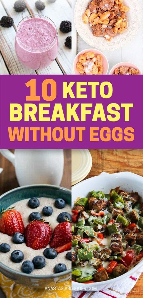 Keto Breakfast No Eggs - [10] Best Easy and Quick Egg-Free Keto Recipes. Eggs in many different ways are a great breakfast on a Keto diet. But what if you already tried them in every possible way and want to diversify your low-carb breakfast options? This Breakfast Ideas No Eggs, Keto Breakfast No Eggs, Breakfast No Eggs, Egg Breakfasts, Ketogenic Meals, Keto Breakfast Ideas, Best Keto Breakfast, Quick Keto Breakfast, Lowcarb Recipes