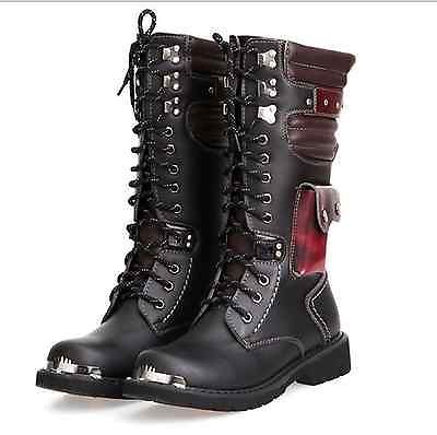 Bad Ass gothic army boots. Visit RebelsMarket boots section for more gorgeous looking mens boots Gothic Belt, Army Combat Boots, Casual Leather Belt, Military Combat Boots, Punk Men, Black Moto Boots, Combat Boots Style, Military Tactical Boots, Leather Motorcycle Boots