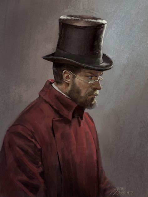 ArtStation - sketch, Pi Pei Victorian Character Art, Victorian Character Design, Victorian Character, Call Of Cthulhu Rpg, Vampire Masquerade, Blades In The Dark, Weird West, Victorian Age, Creature Artwork