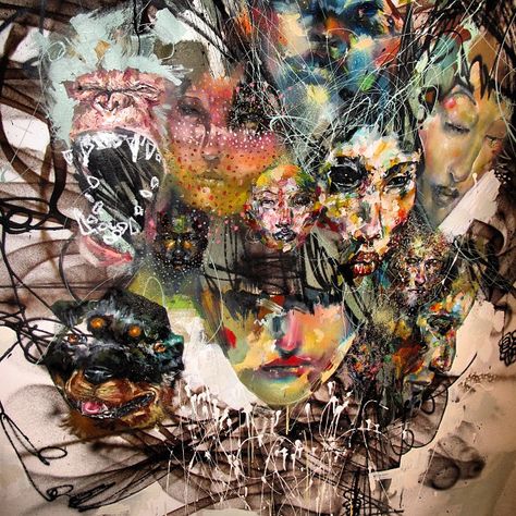 David Choe art | oil and spray paint David Choe Graffiti, David Chow, David Choe Art, Latte Art Video, Color Theory Painting, David Choe, Banksy Art, Candy Art, Pretty Pics