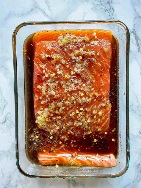 Garlic Air Fryer, Honey Salmon Recipes, Fried Salmon Recipes, Salmon Garlic, Salmon In Air Fryer, Food Baddie, Air Fryer Recipes Salmon, Air Fryer Salmon, Garlic Honey