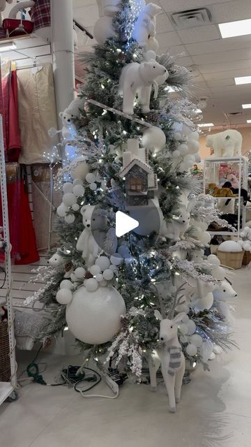 Michelle Dulevich on Instagram: "Polar bear trees are always beautiful. But this one is exquisite!
You can find it at @thechristmaspalace 

#christmas2024
#xmas
#xmastree
#christmastutorials
#christmastreedesigner #christmasdesign
#christmasdecor #christmastreedesigner #christmastreedecorating 
#seasonaldecorating" Polar Bears Christmas Tree, Polar Bear Christmas Trees, Polar Bear Christmas Tree Ideas, Polar Bear Christmas Tree, Polar Bear Christmas Decorations, Bear Christmas Tree, Glam Christmas Tree, Christmas Polar Bear, Polar Bear Christmas