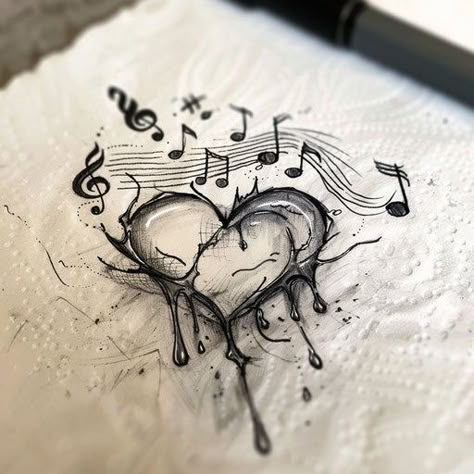 Concrete Angel Tattoo, Heart With Music Notes Tattoo, Clock With Eye Tattoo Design, Smiley Tattoo Design, Compass And Clock Tattoo Ideas, Rose Tattoo Design Sketches, Skull Lovers Tattoos, Made Of Magic Tattoo, Lock Tattoos For Women