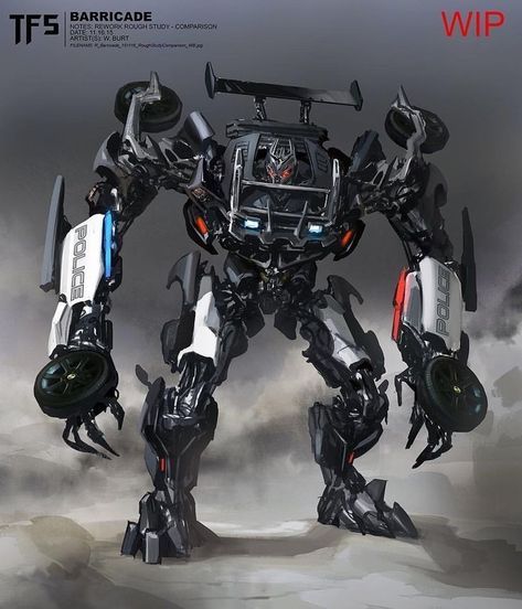 Decepticon Barricade redesign concept art. Based on his first apperence. Tf Barricade, Nemesis Prime, Transformers Art Design, Transformers 5, Transformers Cybertron, Transformers Decepticons, Transformers Design, Transformers Autobots, Transformers Movie