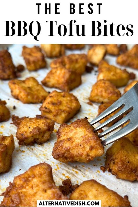 BBQ Tofu Bites are packed with sweet, smoky, maple flavors. These oven-baked nuggets are perfect for a vegan barbecue or game day spread. Baked Nuggets, Maple Tofu, Barbecue Chips, Tofu Bites, Vegan Barbecue, Bbq Tofu, Bar B Que, Football Party Food, Quick Bite